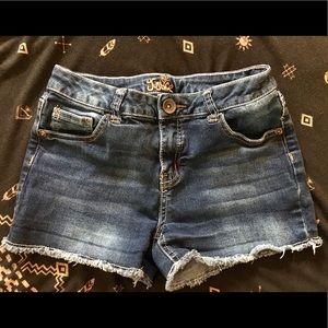 Girl’s Justice Fray Hem Denim Shorts 12R